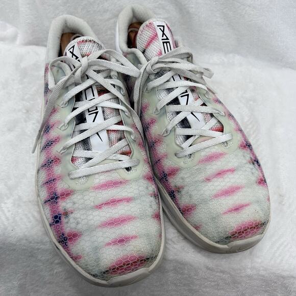 Nike Metcon 5 AMP White Tie Dye Pale Run Casual Low AT3149-101 womens size 11 - Picture 11 of 16